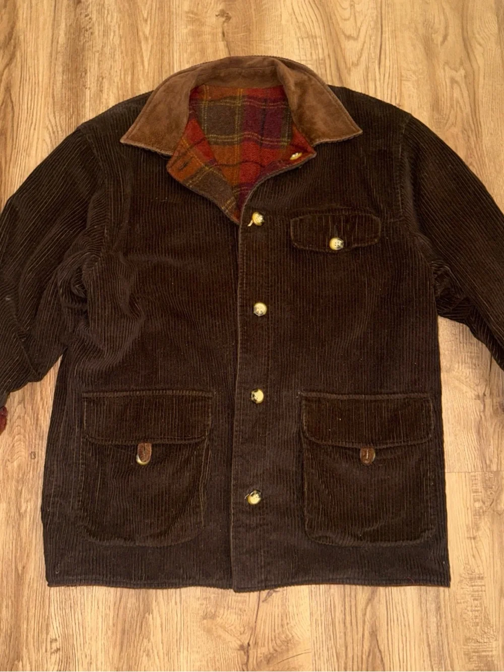 Vtg Braetan Reversible Chore Coat Women's M Blanket Lined Barn 90s Heritage
